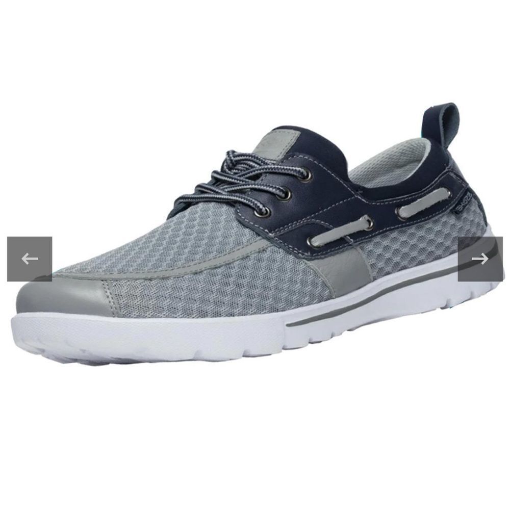 Del Marina 3-01 Skuze men’s boat shoes size 11.5 gray navy mesh